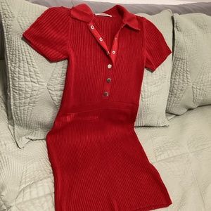 Cute Red mini casual dress